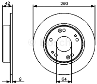 Тормозной диск Bosch 0986479451 - 