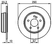 Тормозной диск Bosch 0986478626 - 