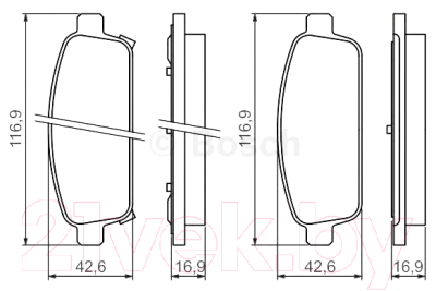 

Тормозные колодки Bosch, 0986494435