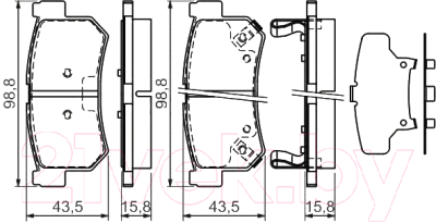 

Тормозные колодки Bosch, 0986494237