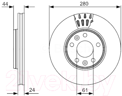 

Тормозной диск Bosch, 0986479555