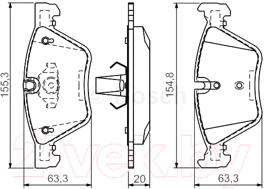 Тормозные колодки Bosch 0986494118
