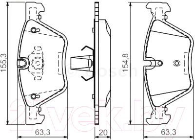 

Тормозные колодки Bosch, 0986494118