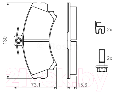 

Тормозные колодки Bosch, 0986424371