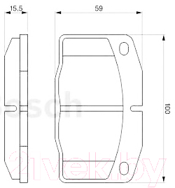 

Тормозные колодки Bosch, 0986465141