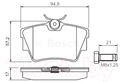 

Тормозные колодки Bosch, 0986494040
