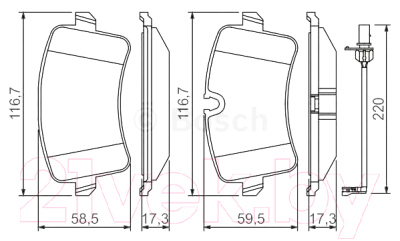 

Тормозные колодки Bosch, 0986494488