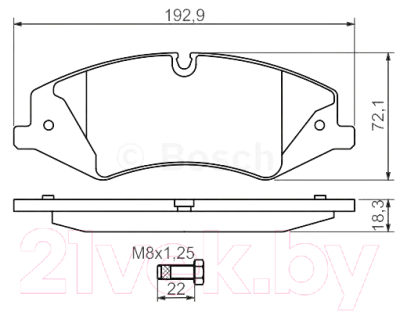 

Тормозные колодки Bosch, 0986494408