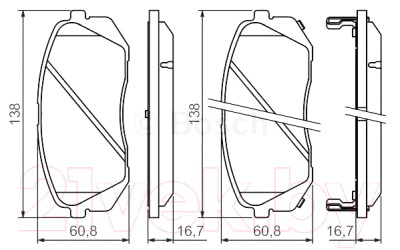 

Тормозные колодки Bosch, 0986494422