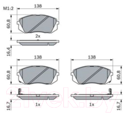 Тормозные колодки Bosch 0986494422