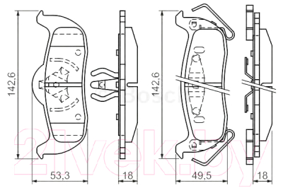 

Тормозные колодки Bosch, 0986494142