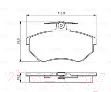 

Тормозные колодки Bosch, 0986495246