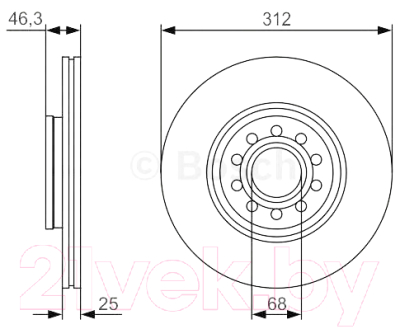 

Тормозной диск Bosch, 0986479S23