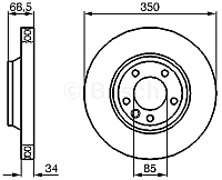 Тормозной диск Bosch 0986479249 -