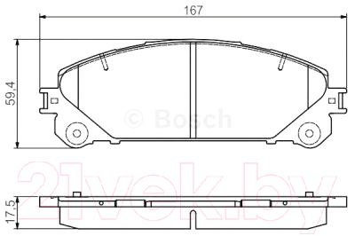 

Тормозные колодки Bosch, 0986495169