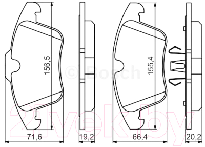 

Тормозные колодки Bosch, 0986494246