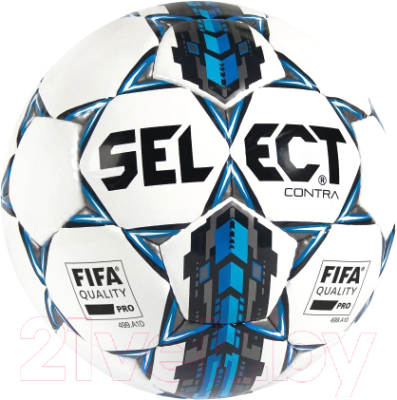 Футбольный мяч Select Contra FIFA / 812317 (размер 5, белый/черный/серый/синий)
