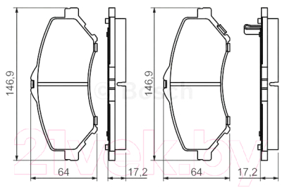 

Тормозные колодки Bosch, 0986494493