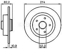 Тормозной диск Bosch 0986478744 - 