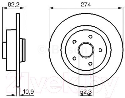 Тормозной диск Bosch 0986478744