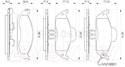 

Тормозные колодки Bosch, 0986424611