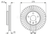 Тормозной диск Bosch 0986479643 - 