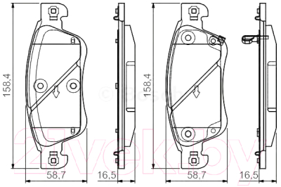

Тормозные колодки Bosch, 0986495134