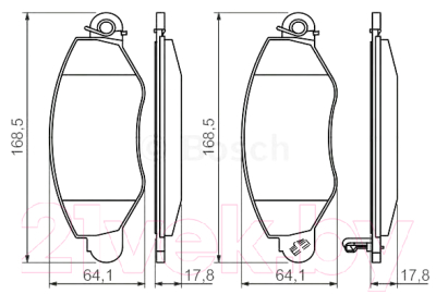 

Тормозные колодки Bosch, 0986494037