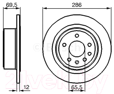 

Тормозной диск Bosch, 0986478609