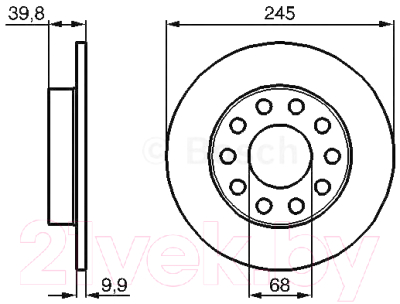 Тормозной диск Bosch 0986478986