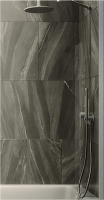 Стеклянная шторка для ванны MaybahGlass MGV-67-1ш (бронзовое стекло/белый матовый) - 