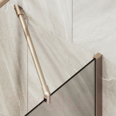 Стеклянная шторка для ванны MaybahGlass MGV-249-2ш (бронзовое матовое стекло/бронзовый)