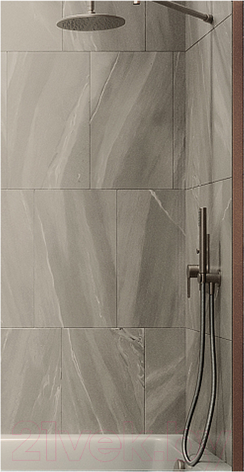 Стеклянная шторка для ванны MaybahGlass MGV-66-2ш (бронзовое стекло/бронзовый)