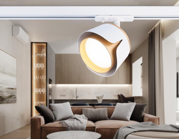 Трековый светильник Ambrella GL5343 WH/GD (белый/золото)