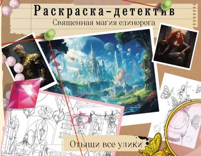 

Раскраска-антистресс, Потерянная гармония. Священная магия единорога / 9785171591960