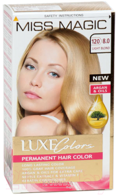 Крем-краска для волос Miss Magic Luxe Colors тон 120/8.0 (песочный)