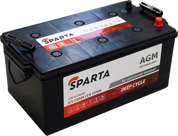Автомобильный аккумулятор SPARTA AGM LPM12-210 HD