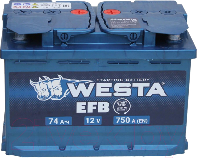 Автомобильный аккумулятор Westa 6СТ-74 VLR Euro низкий Пн00013 (74 А/ч)