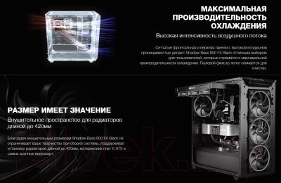 Корпус для компьютера Be quiet! Shadow Base 800 FX Black (BGW63)