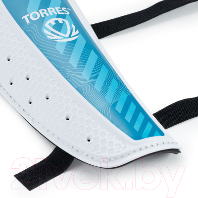 Щитки футбольные Torres Match FS2305 (S, белый/голубой)