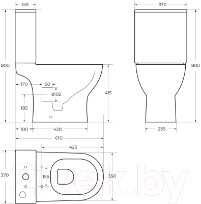 Купить Унитаз напольный BelBagno BB045CPR/SC  