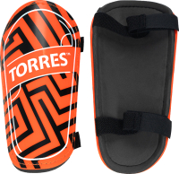 Щитки футбольные Torres Club FS2307 (L, оранжевый/черный) -