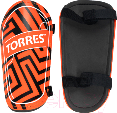 Щитки футбольные Torres Club FS2307 (L, оранжевый/черный)