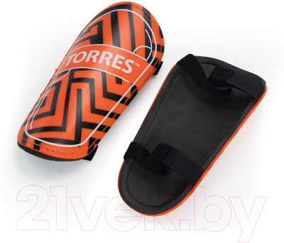 Щитки футбольные Torres Club FS2307 (S, оранжевый/черный)