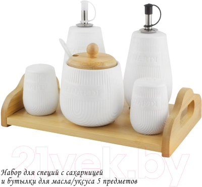 Набор для специй Lenardi Bamboo 140-065 (5пр)