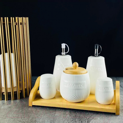 Набор для специй Lenardi Bamboo 140-065 (5пр)