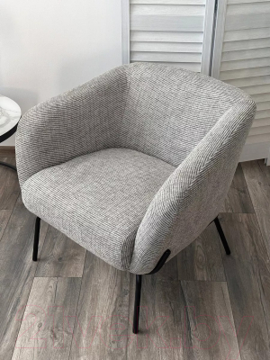 Кресло мягкое M-City Harper / 629M05440 (modica-314 серый ткань/черный)