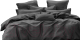 Комплект постельного белья PANDORA №1x1 19-5708 Черный 1.5сп (микрофибра-страйп) - 