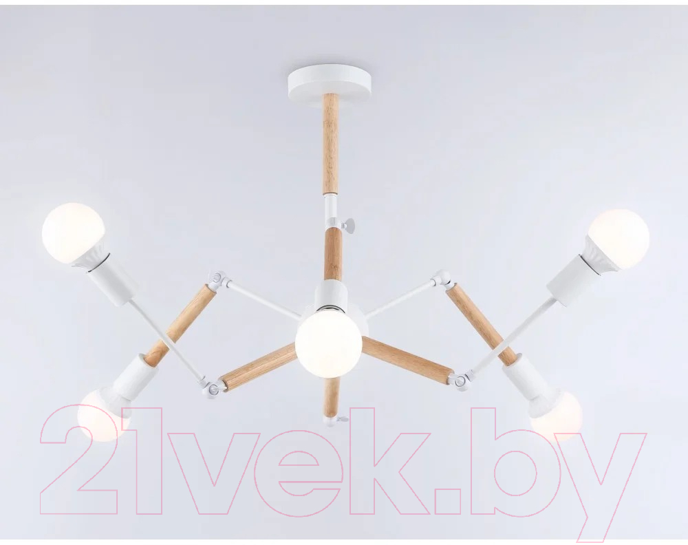 Люстра Ambrella Traditional TR80485/6 WH/LW (белый/светлое дерево) — фото 2