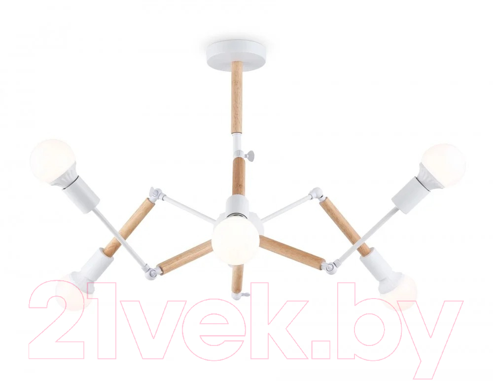 Люстра Ambrella Traditional TR80485/6 WH/LW (белый/светлое дерево) — фото 6